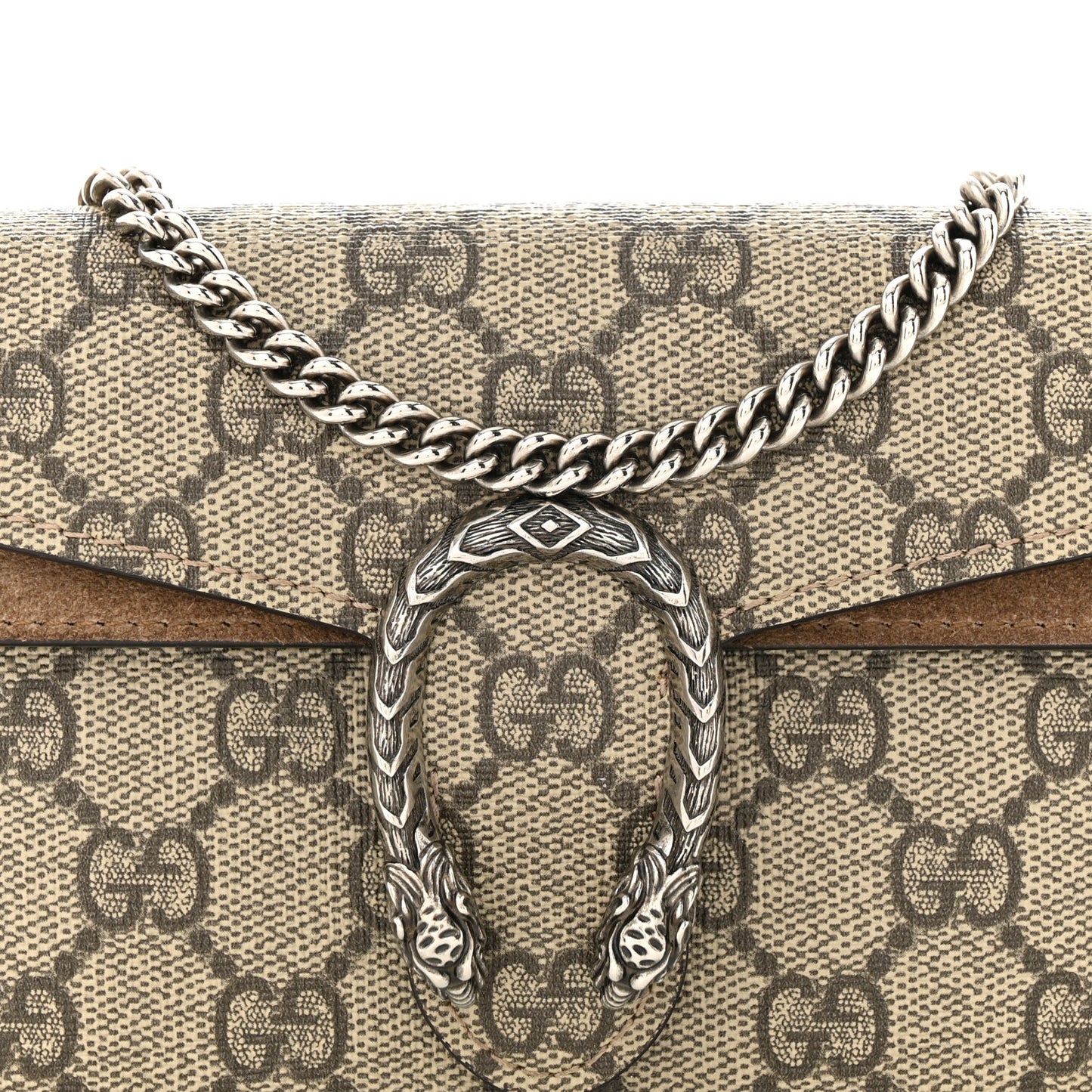 GG Supreme Monogram Super Mini Dionysus Shoulder Bag Taupe