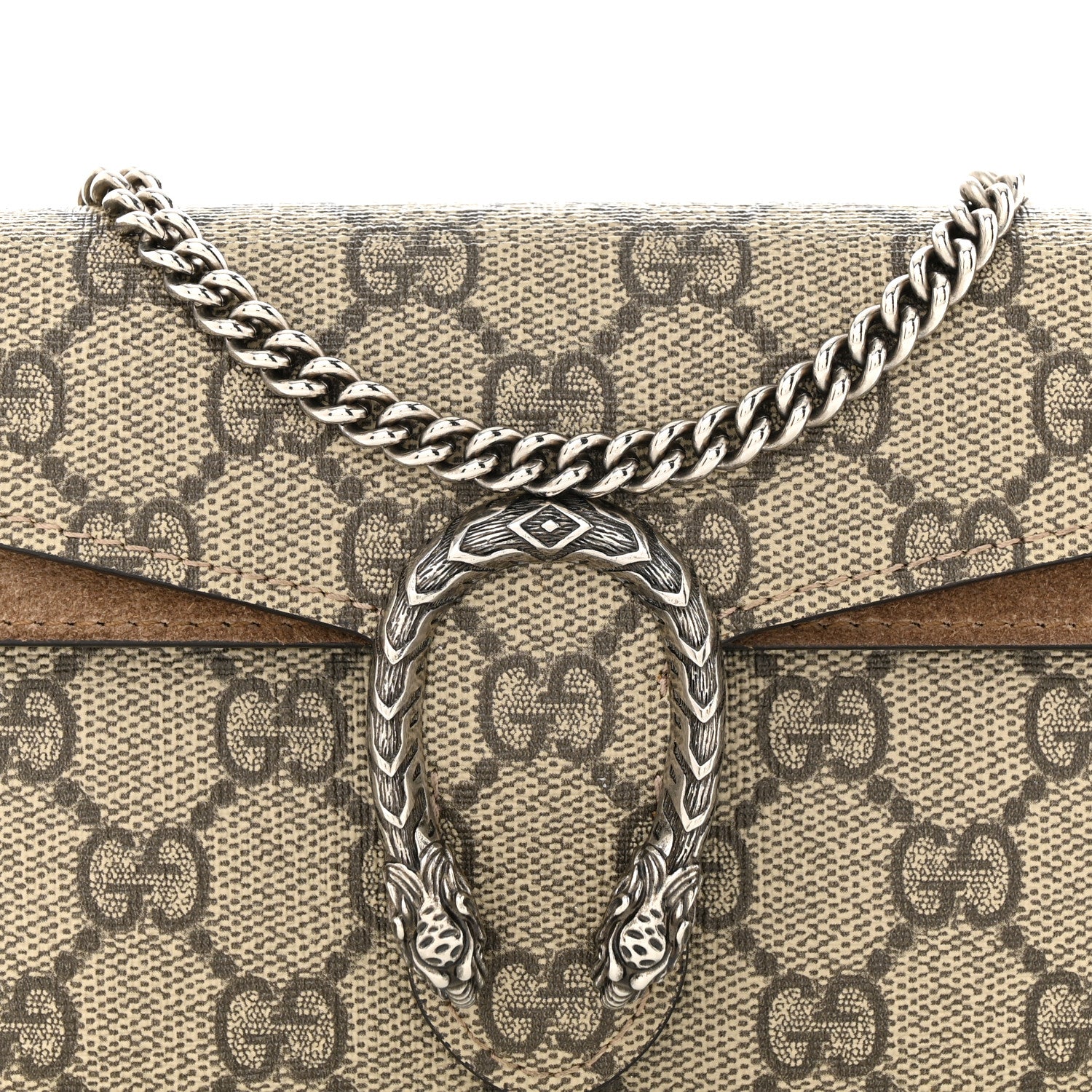 Gucci GG Supreme Monogram Super Mini Dionysus Shoulder Bag Taupe 7 of 12