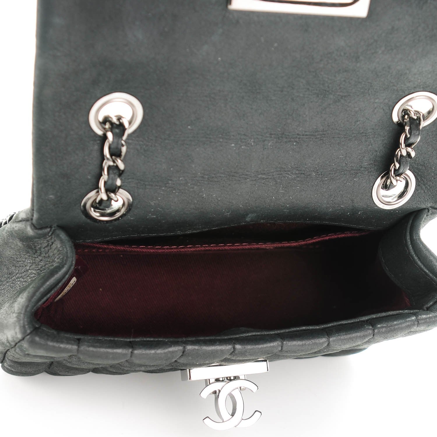 Chanel Iridescent Calfskin Square Quilted Mini Flap Black 7 of 9