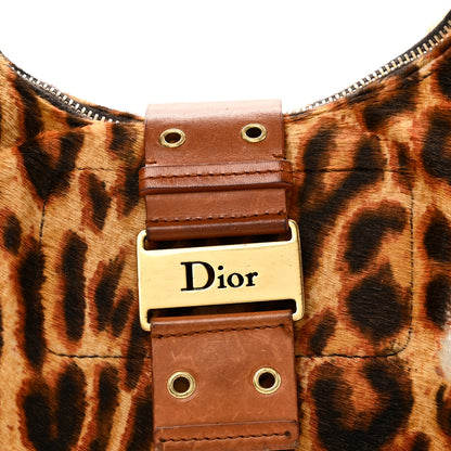 Christian Dior Pony Hair Leopard Print Street Chic Hobo 11 of 13