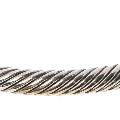 David Yurman Sterling Silver Diamond 5mm Cable Classics Cuff 4 of 7