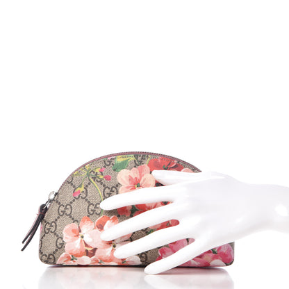 Gucci GG Supreme Monogram Blooms Small Pouch Cosmetic Case Beige Multicolor Dry Rose 2 of 10