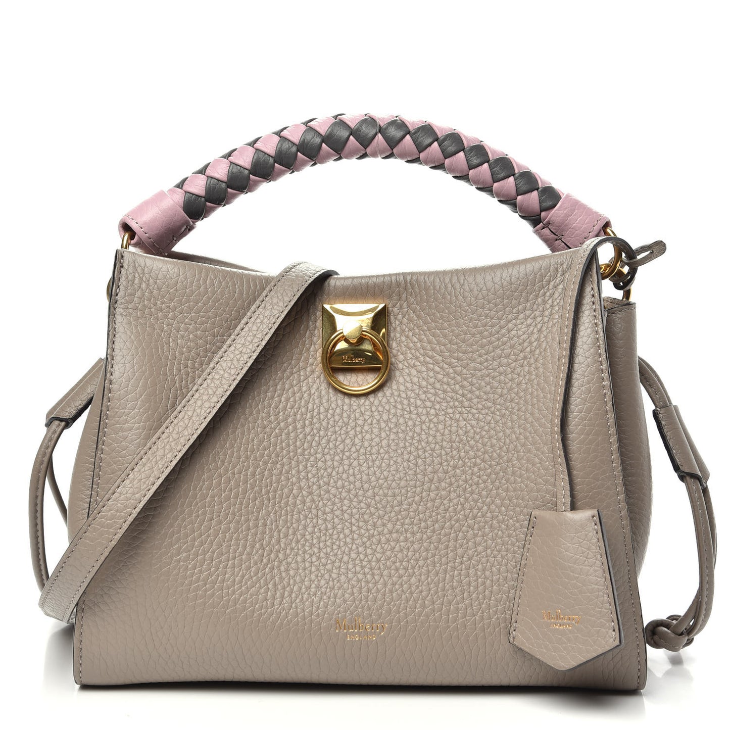 Heavy Grain Small Iris Tote Powder Grey Dark Clay