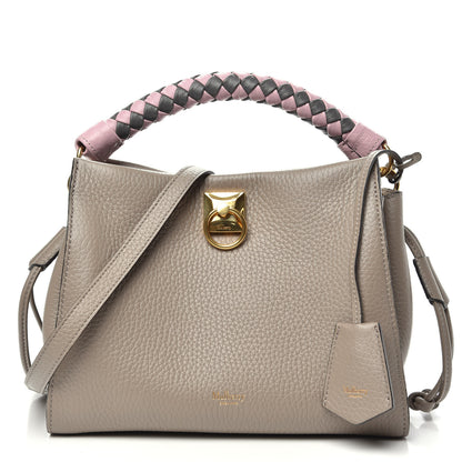Mulberry Heavy Grain Small Iris Tote Powder Grey Dark Clay 4 of 10