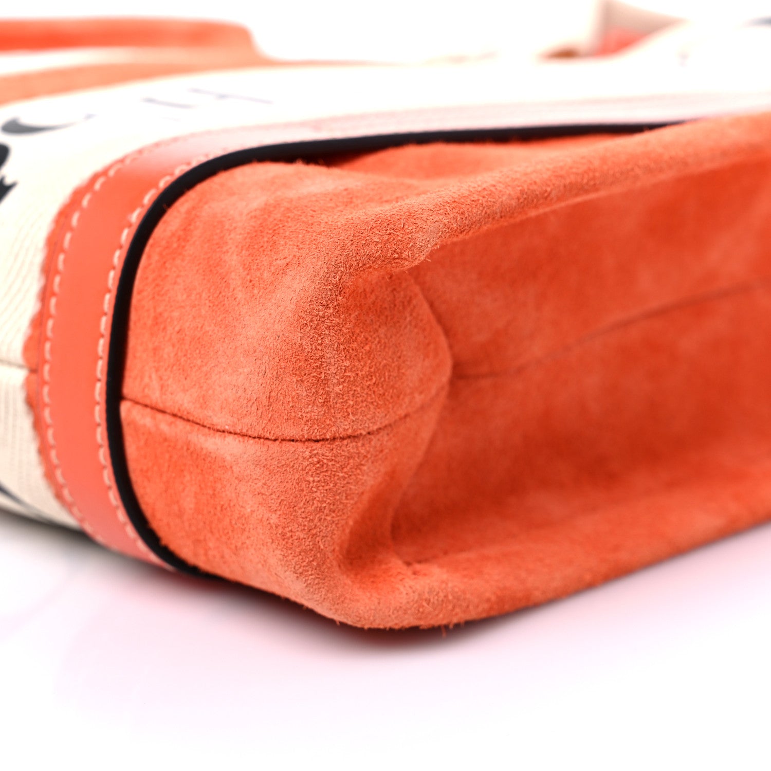 Chloe Suede Calfskin Small Woody Ribbon Tote Rusted Orange 8 of 8