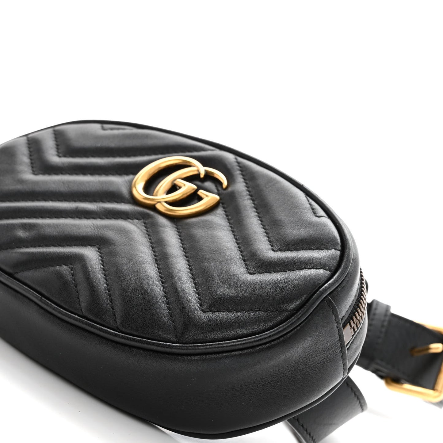 Calfskin Matelasse GG Marmont Belt Bag 85 34 Black