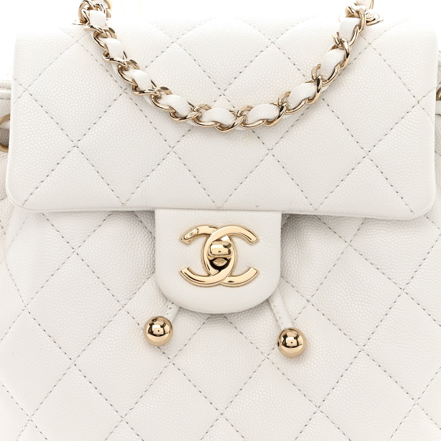 Chanel Caviar Quilted Urban Spirit Backpack White 8 of 11