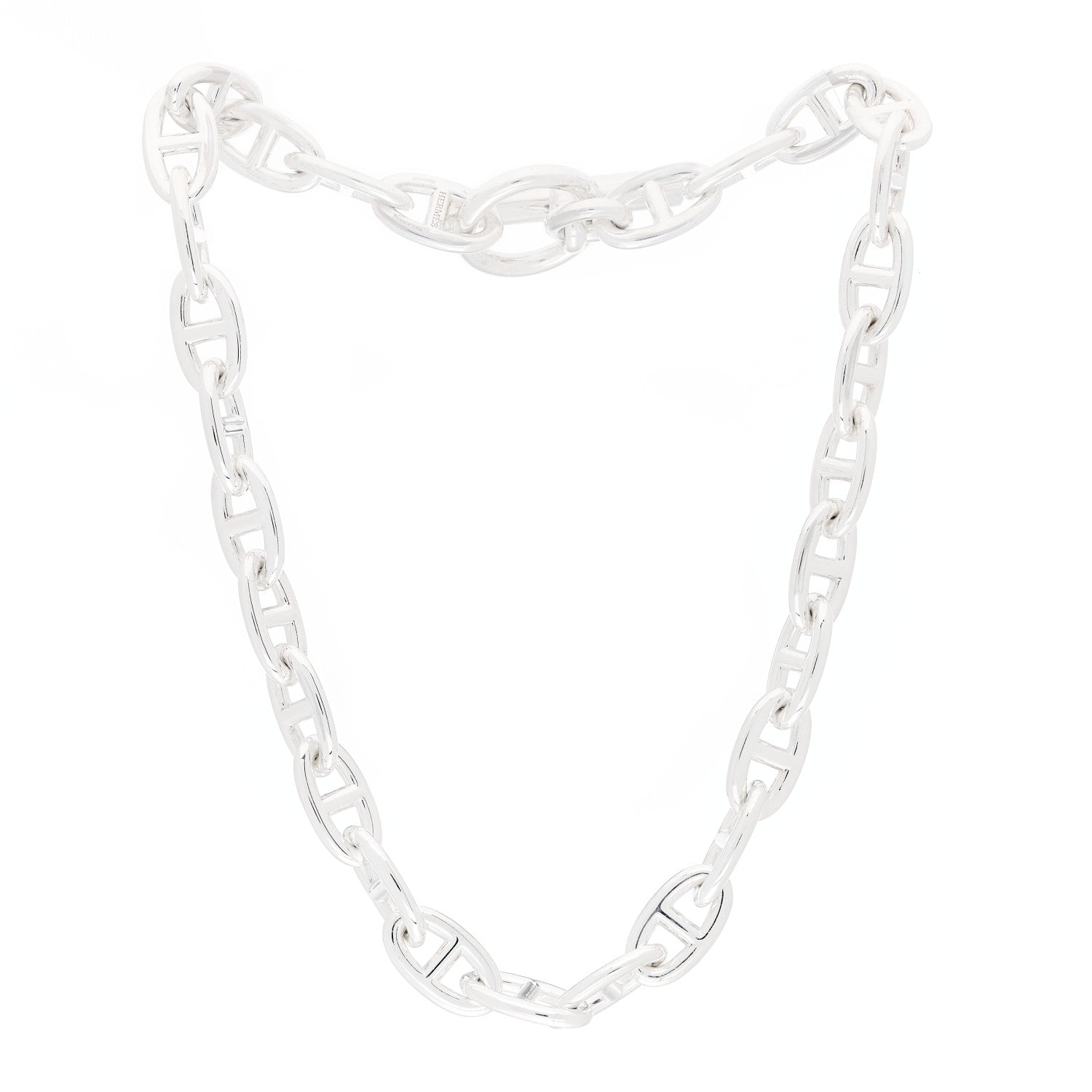 Hermes Sterling Silver GM Chaine D'Ancre Necklace 2 of 3