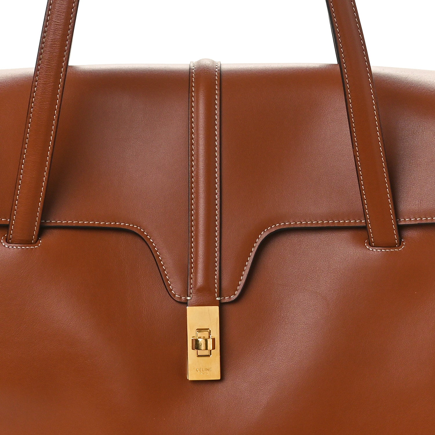 Celine Calfskin Large Soft 16 Bag Tan 7 of 9