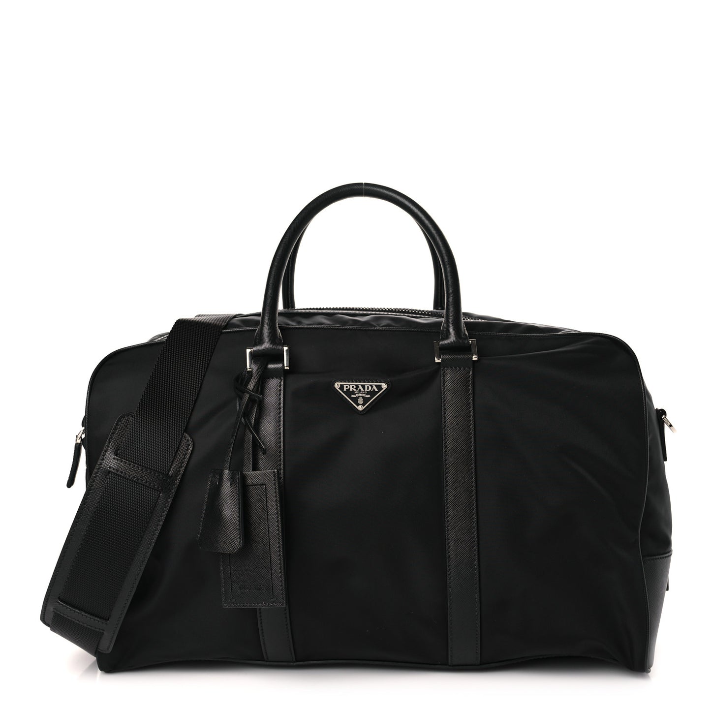 Re-Nylon Saffiano Duffle Bag Black
