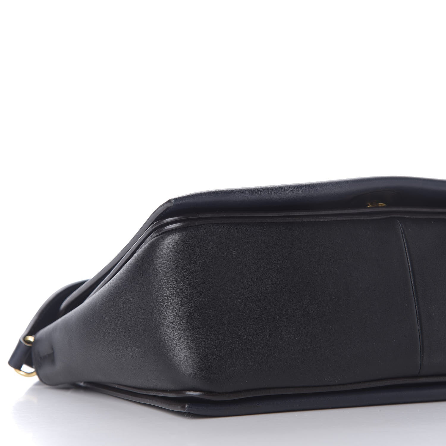 Celine Shiny Smooth Calfskin Medium Frame Shoulder Bag Black Navy 6 of 8