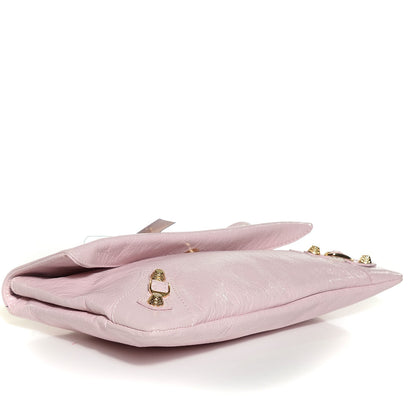 Balenciaga Agneau Giant 12 Gold Hardware Envelope Clutch Rose Poudre 13 of 18