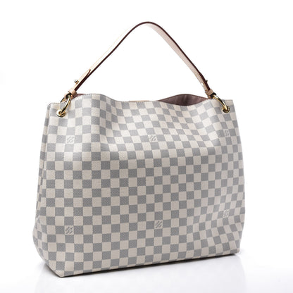 Louis Vuitton Damier Azur Graceful MM Rose Ballerine 2 of 11
