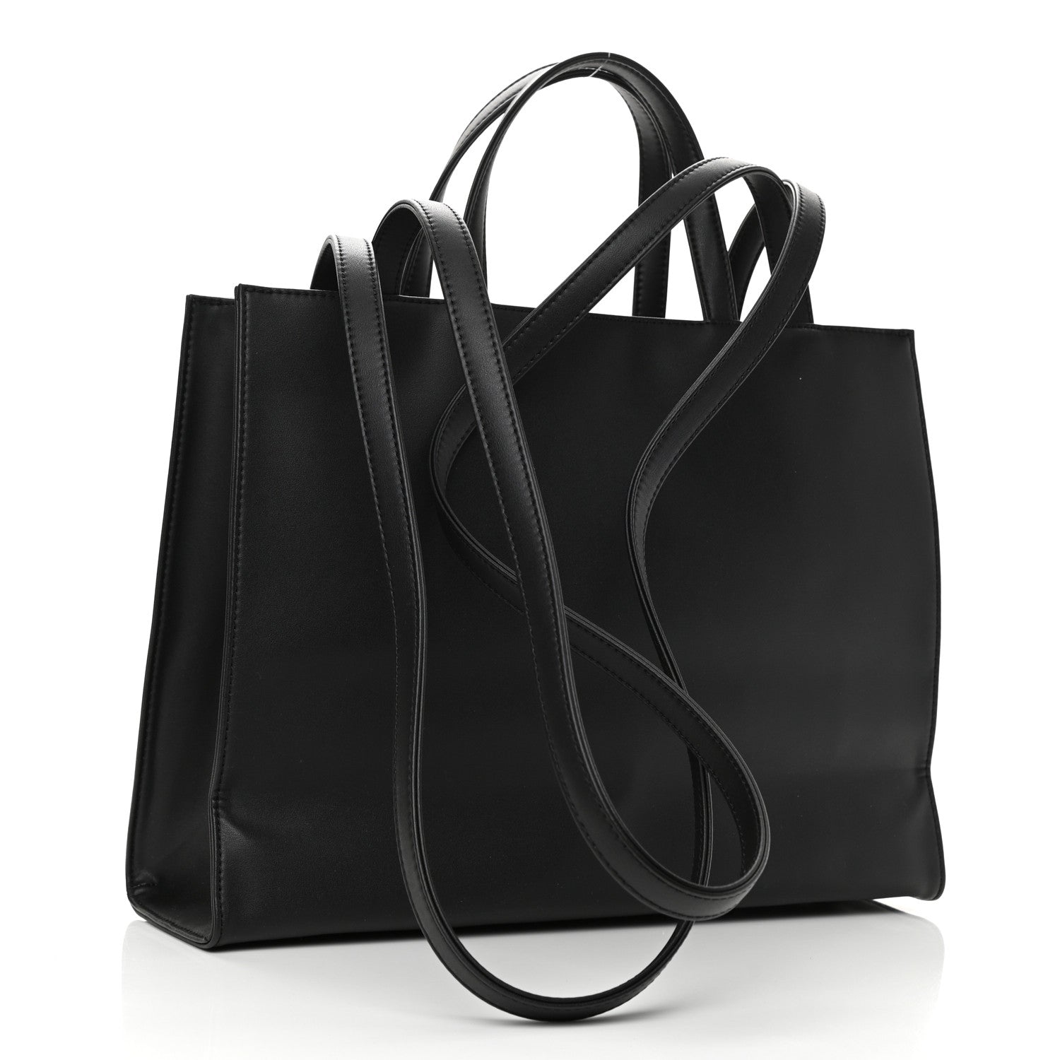 Telfar Vegan Leather Medium Shopping Bag Black 3 of 8