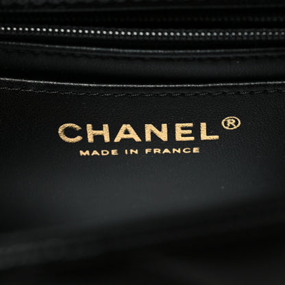 Chanel Caviar Quilted Mini Retro Twist Top Handle Flap Black 6 of 11