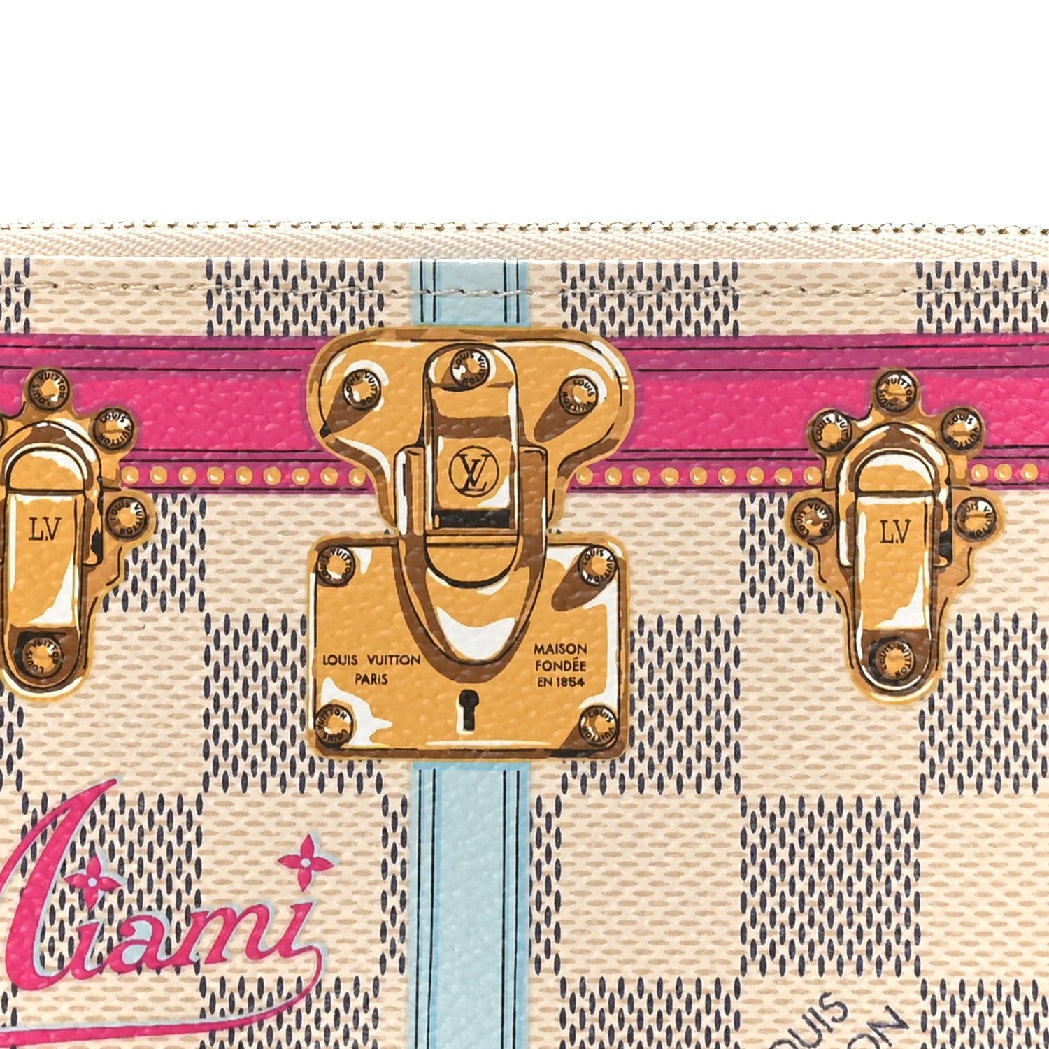 Louis Vuitton Damier Azur Summer Trunks Miami Mini Pochette Accessories 8 of 9