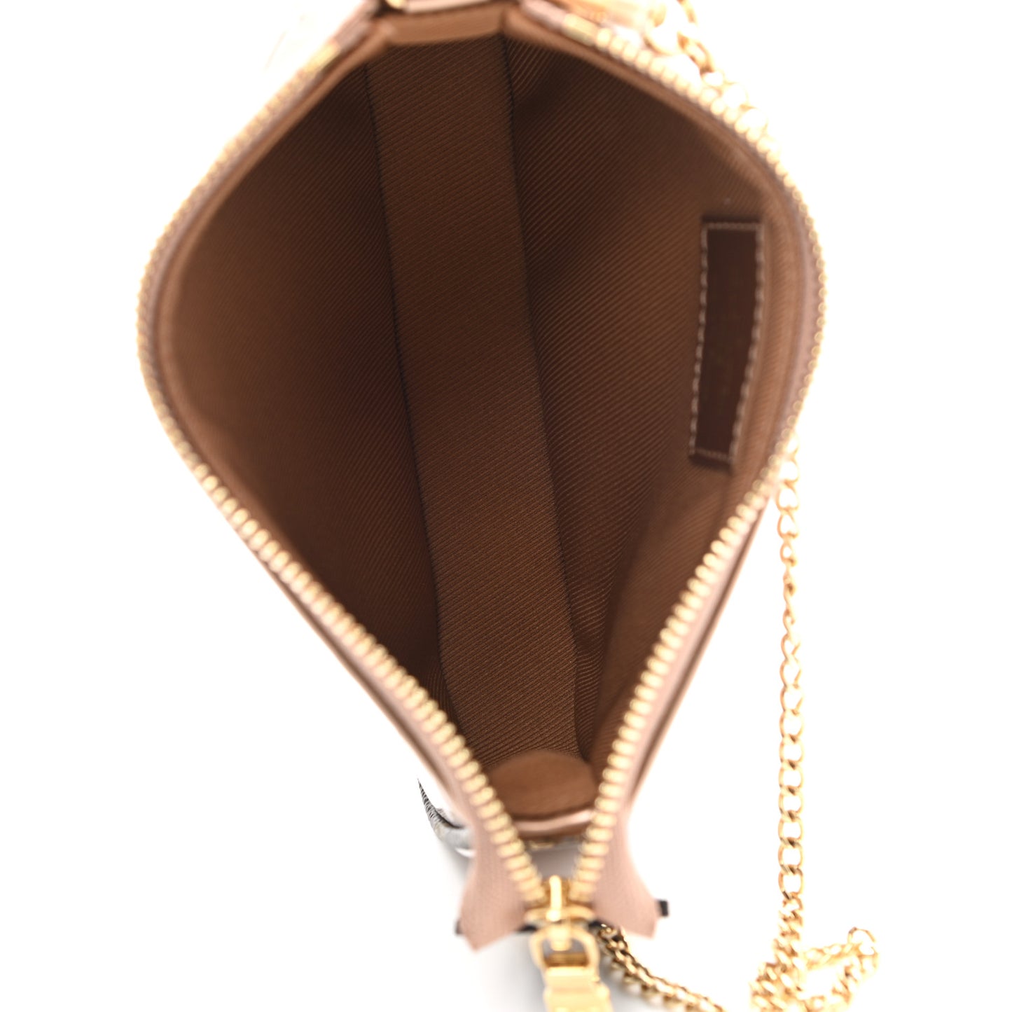 Metallic Vernis Mini Pochette Accessories Rose Gold