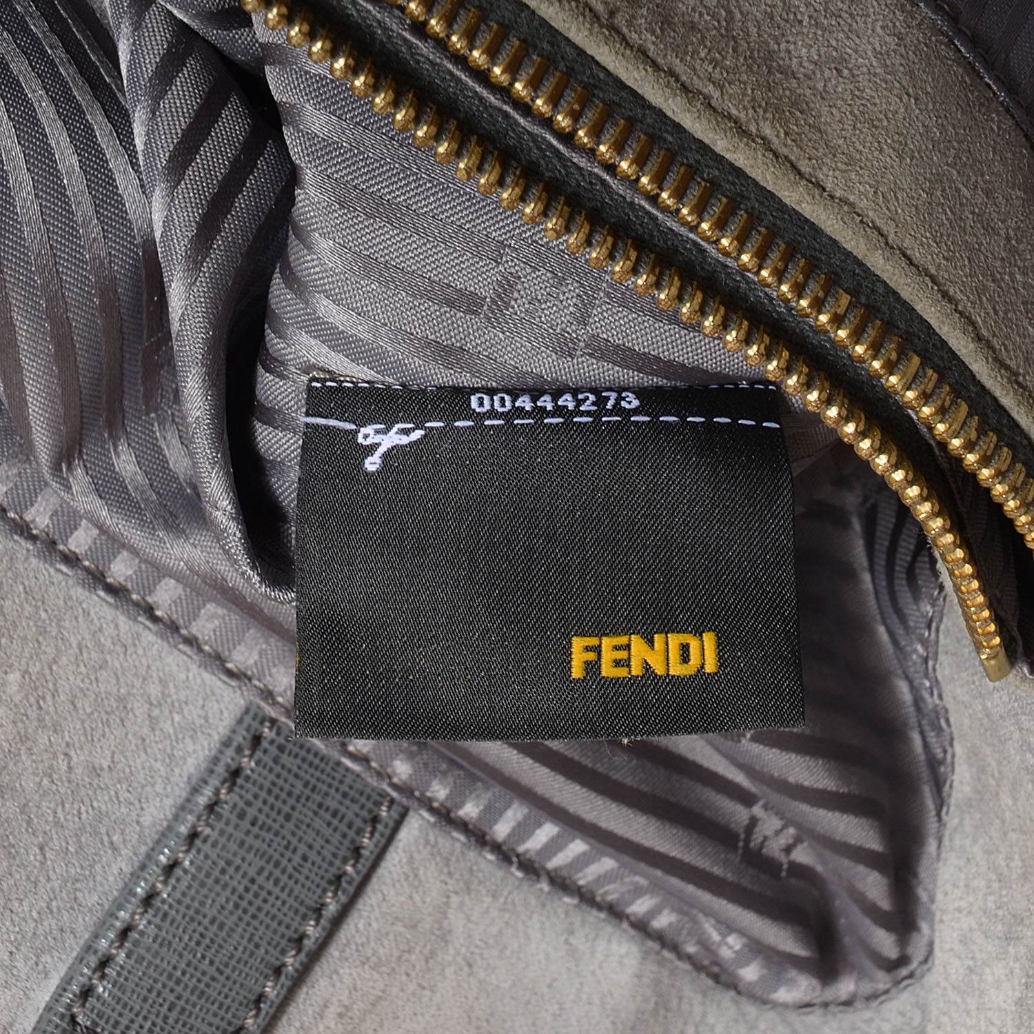 Fendi Vitello Elite Flamingo Regular 2Jours Tote Grigio Grigio Chiaro 10 of 11