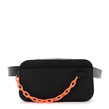 Louis Vuitton Taurillon Monogram Uniformes Solar Ray Soft Pochette Volga Belt Bag Black 1 of 10