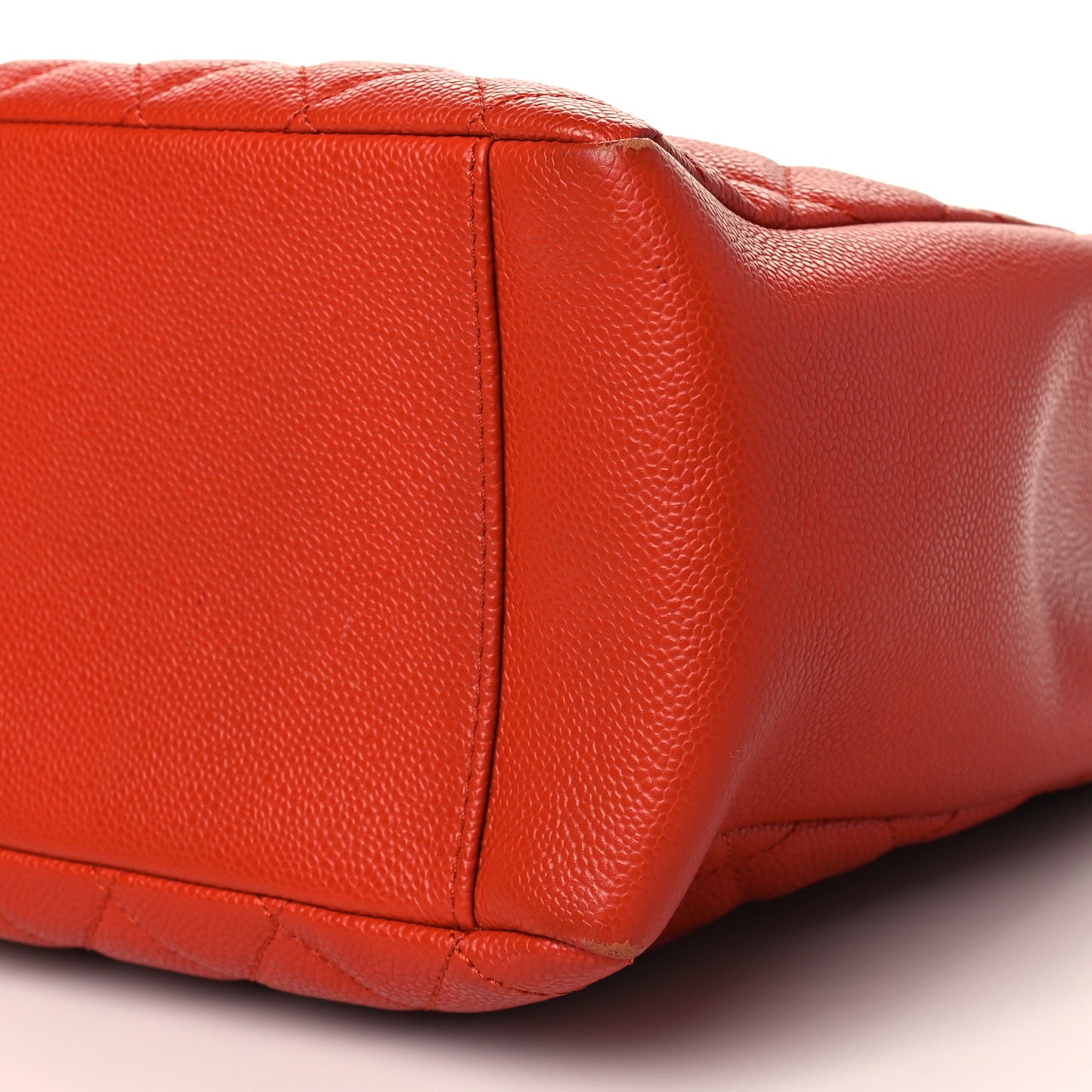 Caviar Quilted Grand Shopping Tote GST Orange