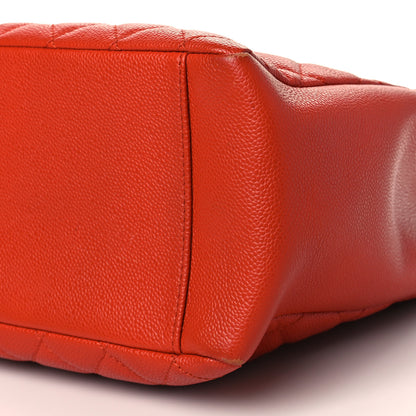Chanel Caviar Quilted Grand Shopping Tote GST Orange 10 of 10