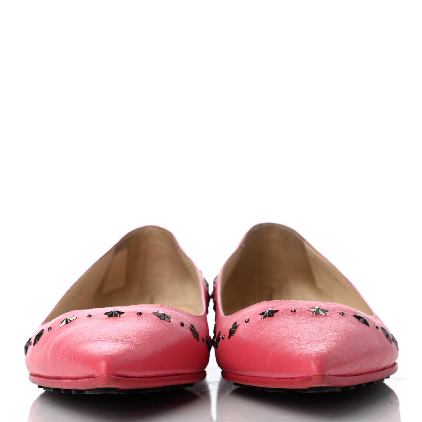 Calfskin Windsor Star Flats 40 Pink