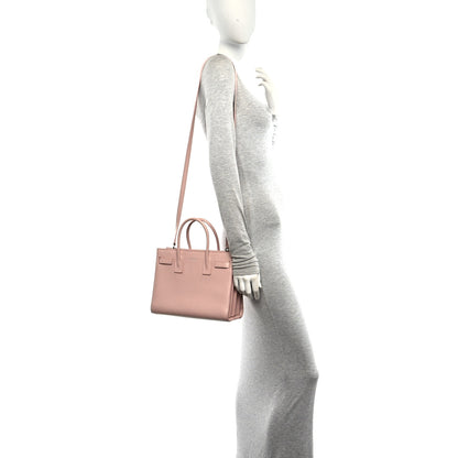 Saint Laurent Grained Calfskin Baby Sac De Jour Antique Rose 2 of 10