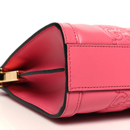 Gucci Calfskin GG Matelasse Small Slim Chain Shoulder Bag Rhodamine Pink Natural 9 of 10