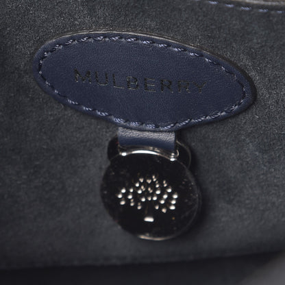 Mulberry Silky Calf Nubuck Stripe Small Willow Tote Midnight Blue 6 of 10