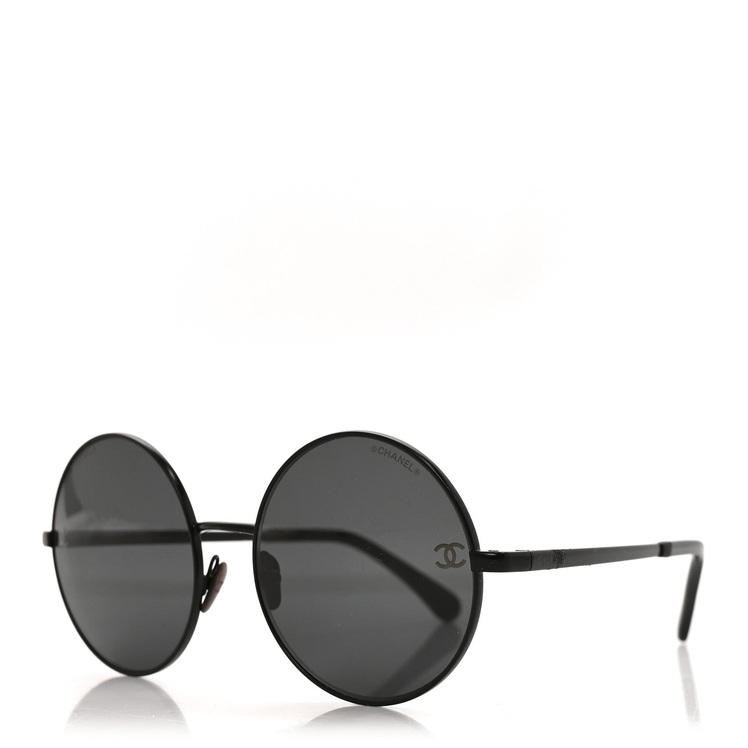 Chanel Metal Round Sunglasses 4268 Black 1 of 7