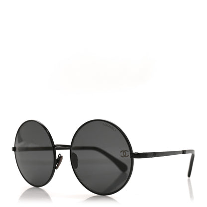 Chanel Metal Round Sunglasses 4268 Black 1 of 7