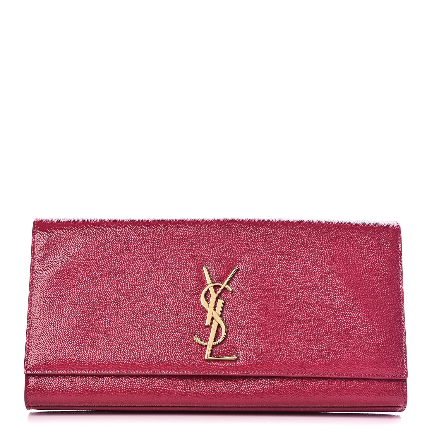 Saint Laurent Grain De Poudre Classic Monogram Cassandre Clutch Lipstick Fuchsia 1 of 6
