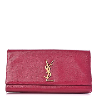 Saint Laurent Grain De Poudre Classic Monogram Cassandre Clutch Lipstick Fuchsia 1 of 6