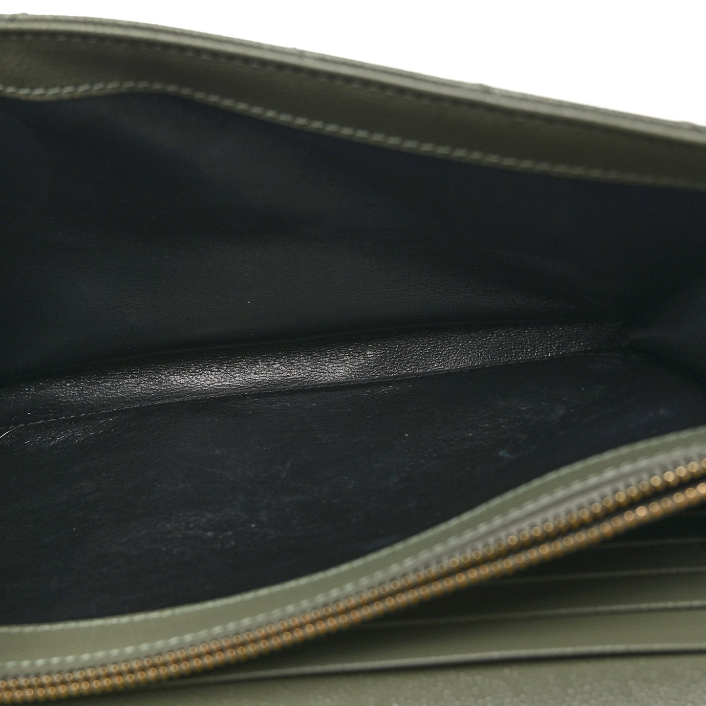 Grain De Poudre Matelasse Chevron Monogram Chain Wallet Light Sage