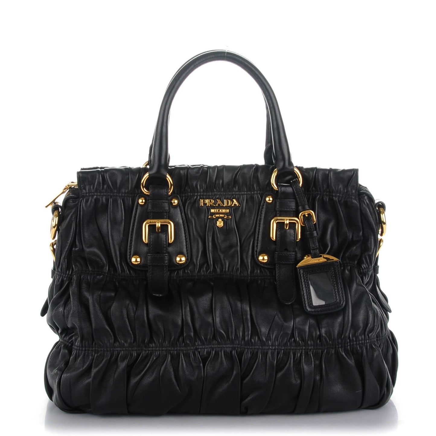 Nappa Gaufre Tote Nero Black
