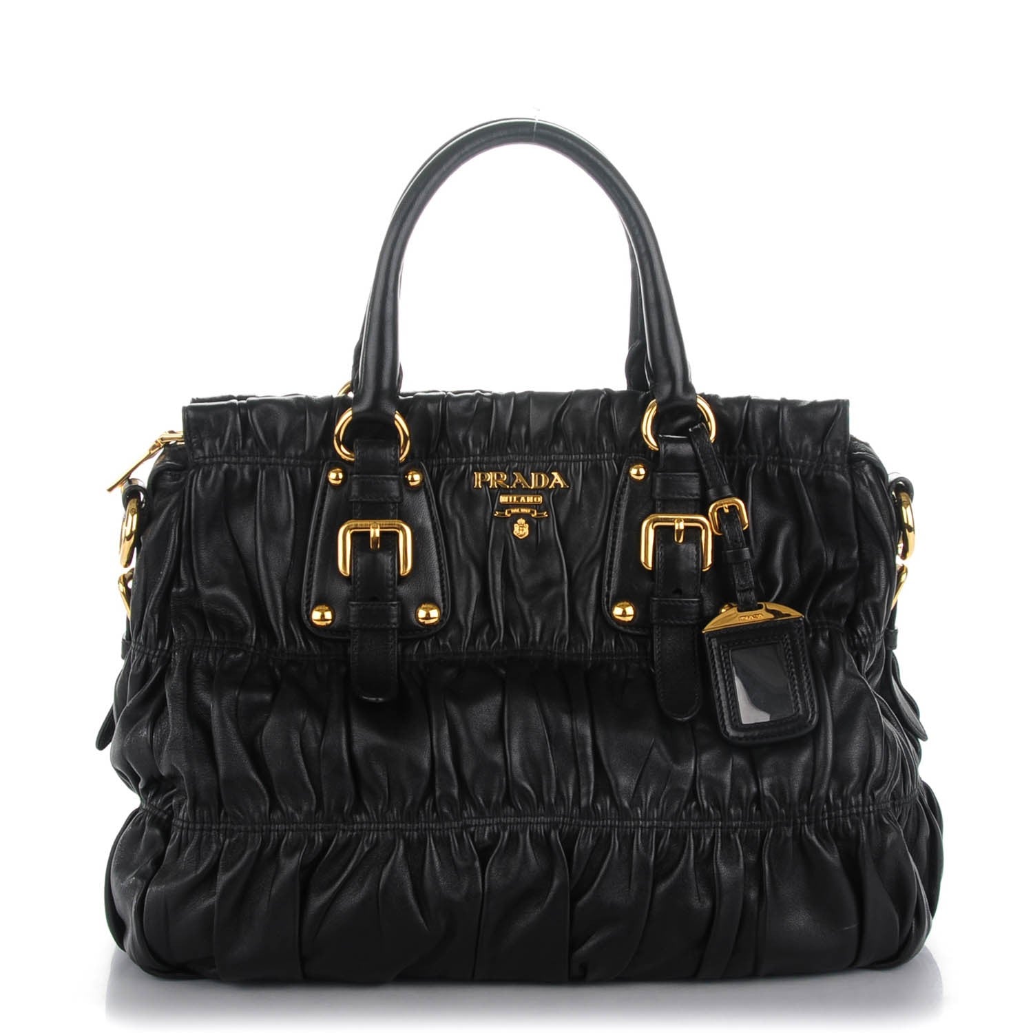 Prada Nappa Gaufre Tote Nero Black 1 of 8