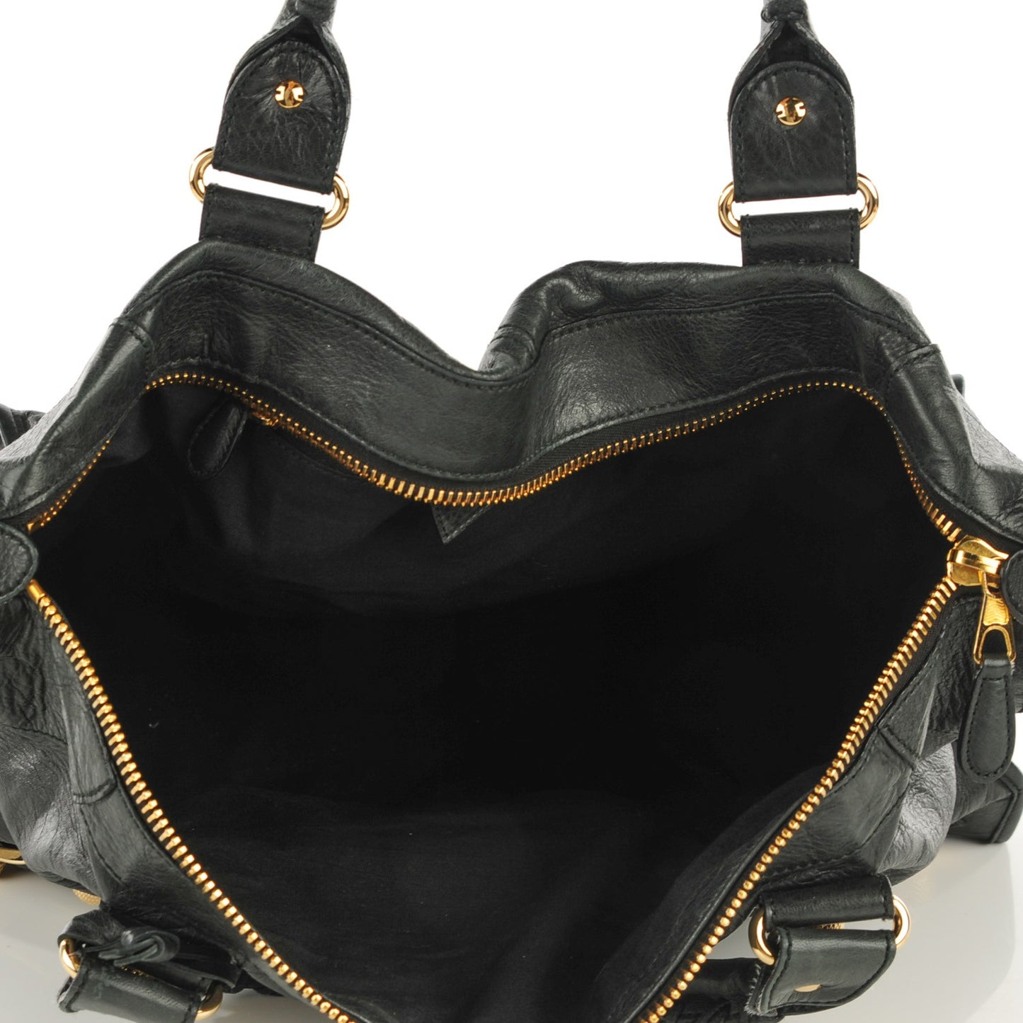 Agneau Giant 21 Gold Hardware Work Black