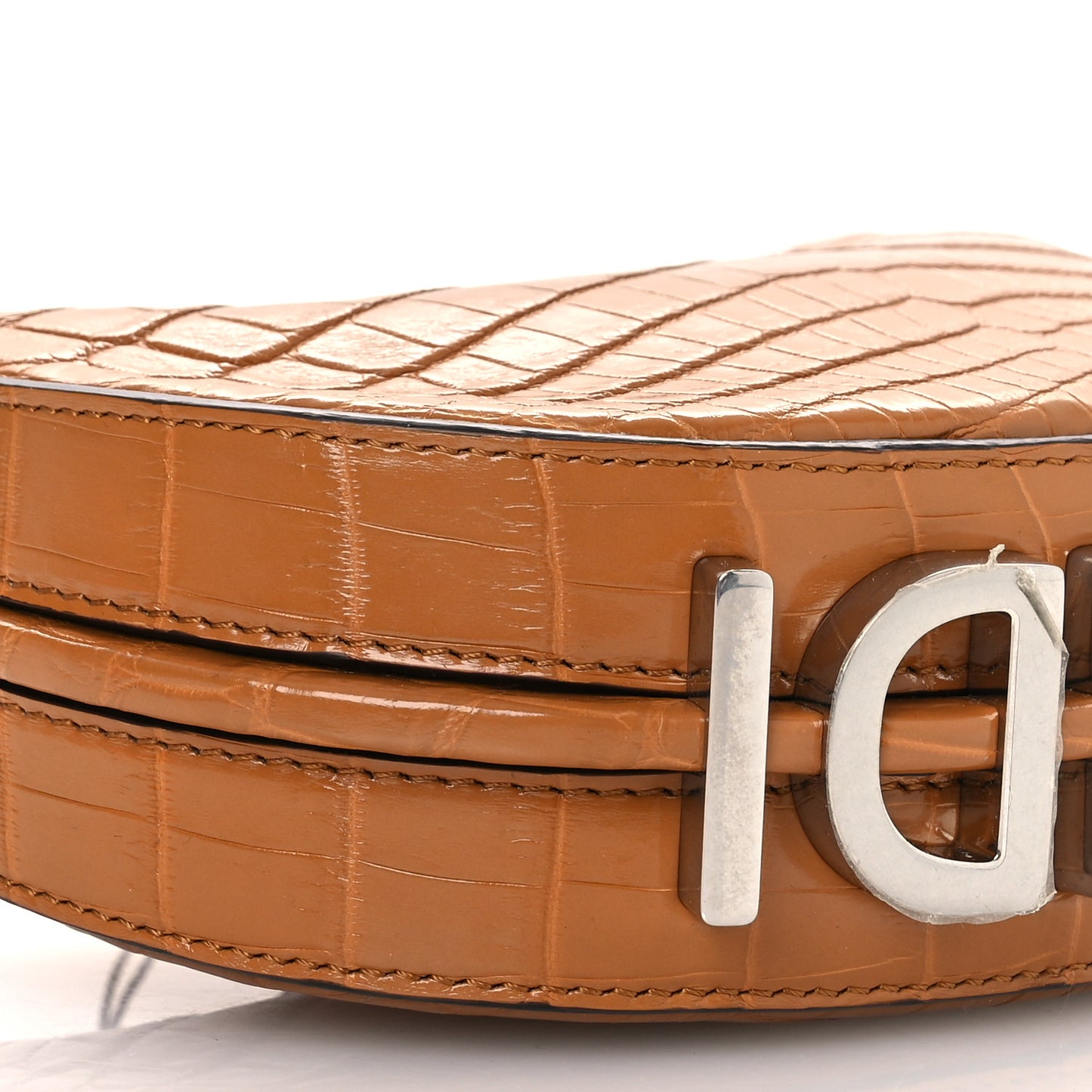 Crocodile Nano Fendigraphy Hobo Charm Caramello