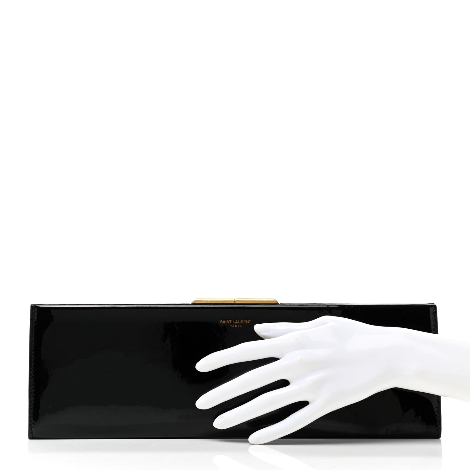 Saint Laurent Patent Midnight Clutch Black 2 of 7