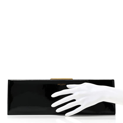 Saint Laurent Patent Midnight Clutch Black 2 of 7
