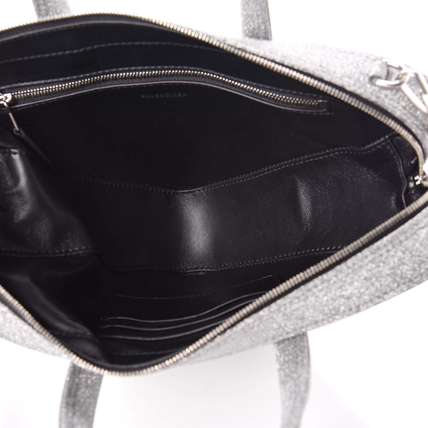 Balenciaga Glitter XS Triangle Duffle Argent Black 5 of 11