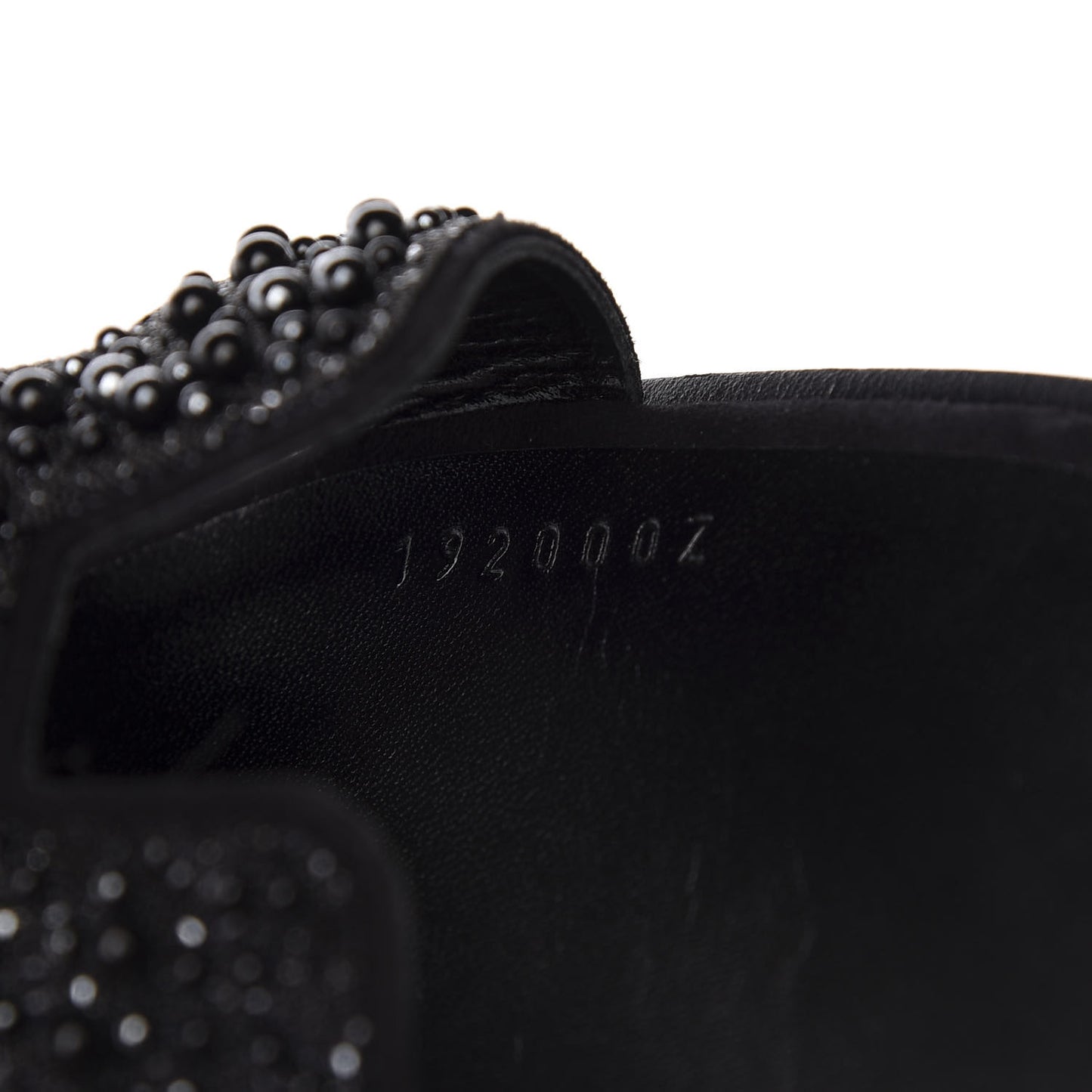 Goatskin Crystal Oran Sandals 39.5 Black