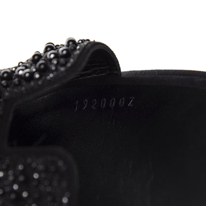 Hermes Goatskin Crystal Oran Sandals 39.5 Black 9 of 10