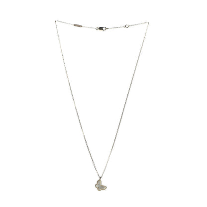 Van Cleef & Arpels 18K Yellow Gold Mother of Pearl Sweet Alhambra Butterfly Pendant Necklace 3 of 8