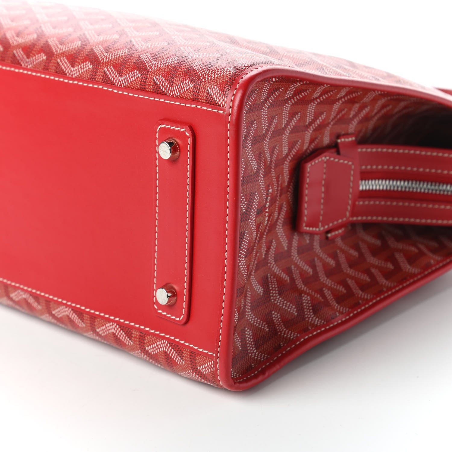 Goyard Goyardine Marquises Tote Red 7 of 9