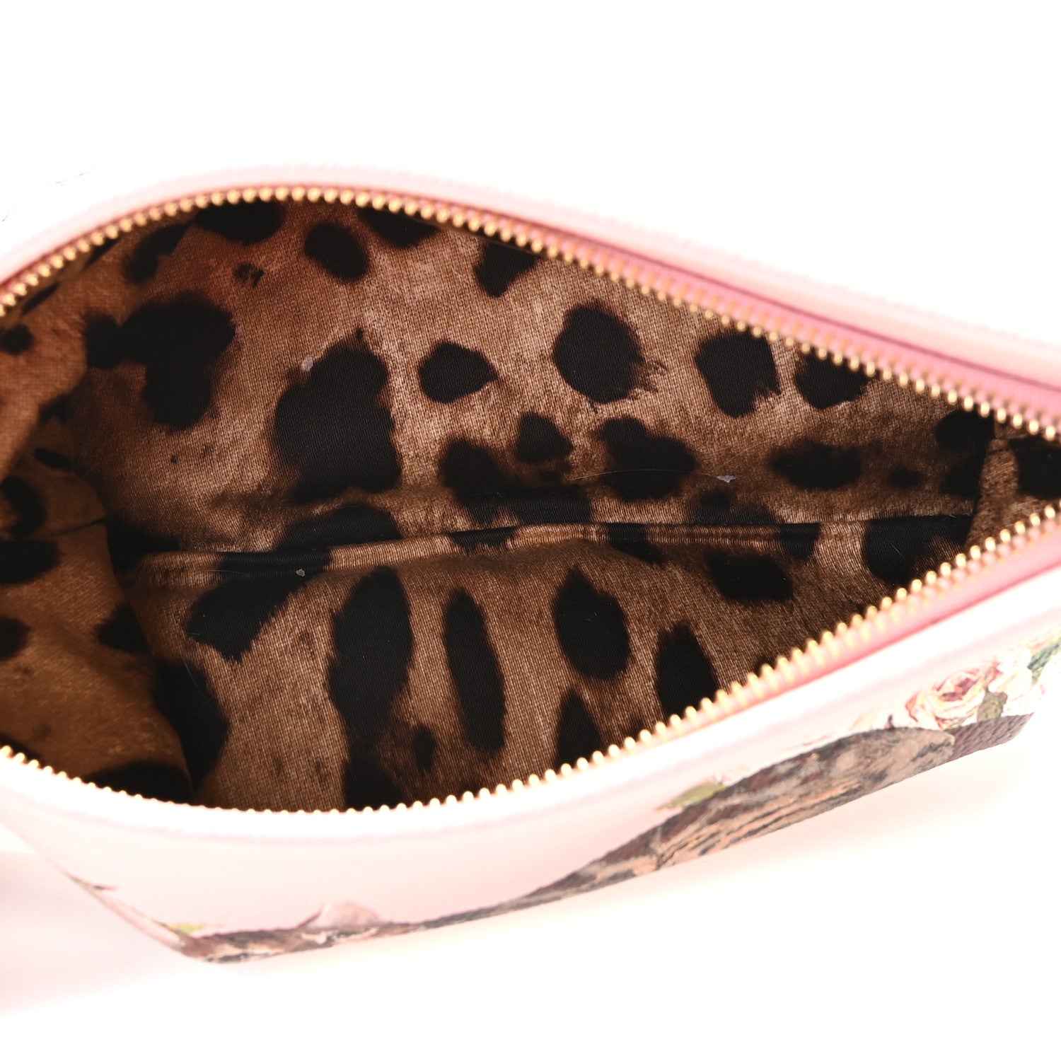 Dolce & Gabbana Calfskin Cleo Cat Print Clutch Pink Multicolor 5 of 8