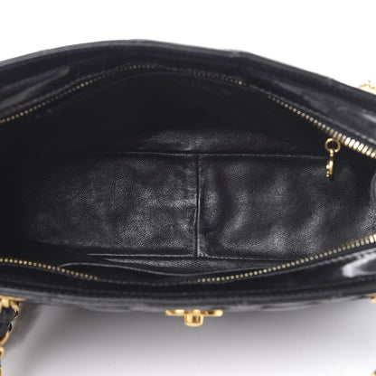 Chanel Patent Quilted Camera Case Black 5 of 16