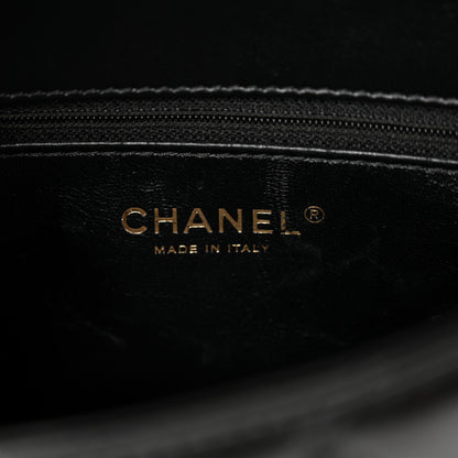 Chanel Shiny Lambskin Quilted Coco Trip Flap Bag Black 6 of 11