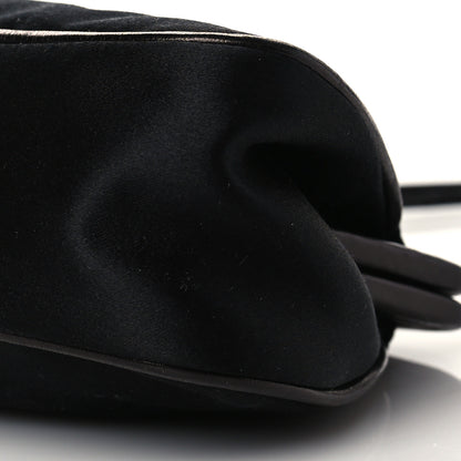 Prada Satin Raso Shoulder Bag Black 9 of 9