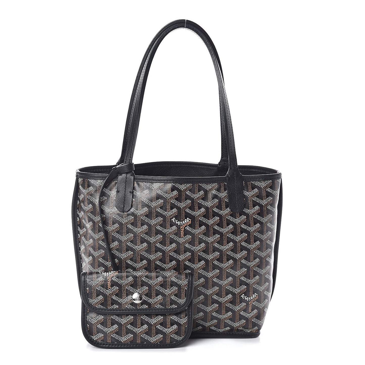 Goyardine Reversible Mini Anjou Black